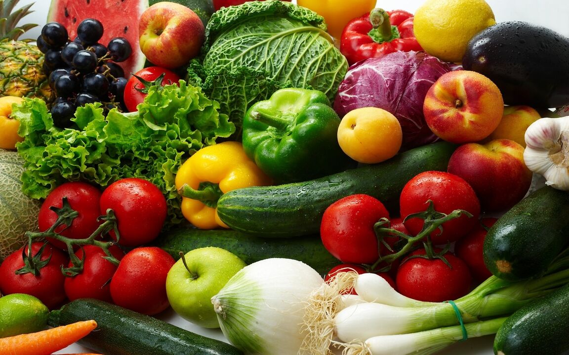 ovocie a zelenina na dnu