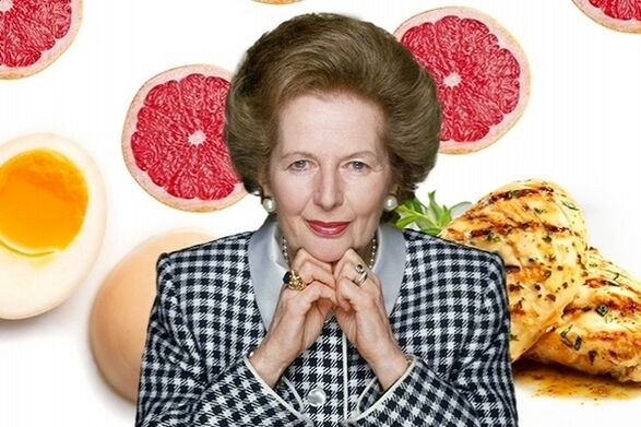 Margaret Thatcherová a jej diétne jedlá